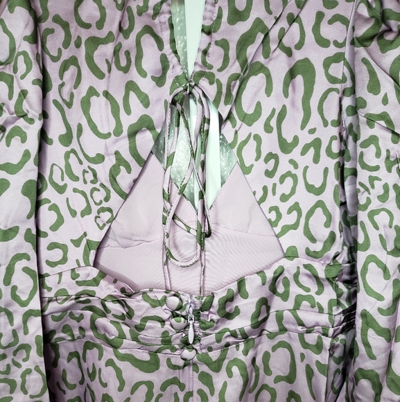 For Love And Lemons Purple Cheetah Leopard Mini Dress - Picture 5 of 7